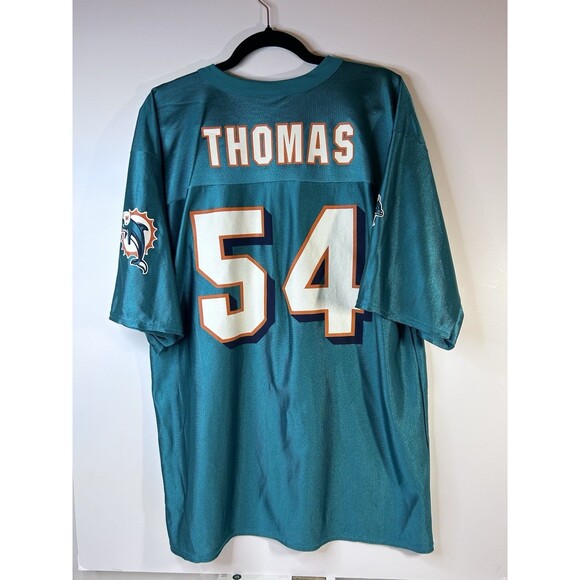 Vintage Y2K Zach Thomas #54 Miami Dolphins NFL Football Jersey Size L VTG - Picture 11 of 13